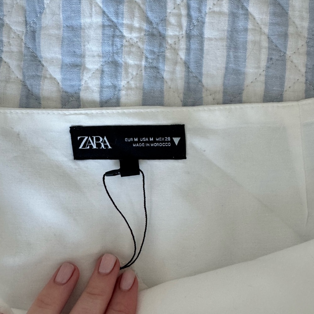 Zara White Ruffled Mini Skirt - Picture 3 of 3